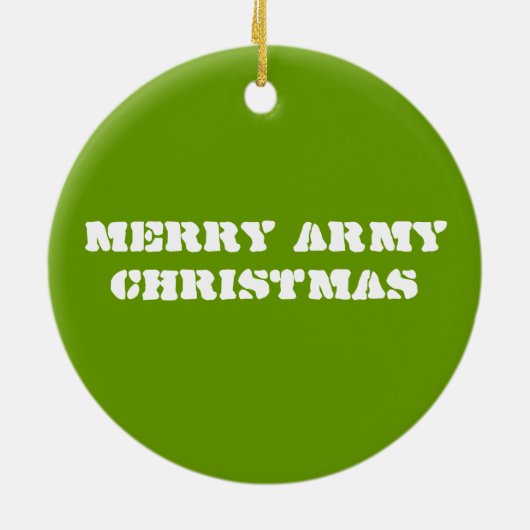 Army Snowman Kerstmis Keramisch Ornament (Achterkant)