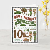 Army Soldier Gepersonaliseerde Verjaardag Kaart (Gele Bloem)