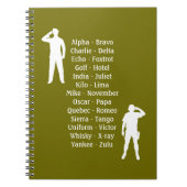 Army Soldier Phonetic Alphabet Cadet School Notitieboek (Voorkant)