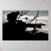 Army Soldier Silhouette Poster (Voorkant)