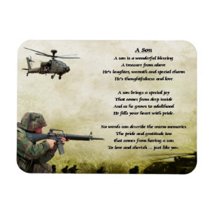 Army Soldier Son Poem Magnet Magneet