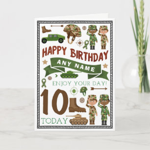 Army Soldier - Specialized Birthday Card Kaart