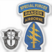 Army Special Forces Groene Baretten Contour Sticke Sticker (Voorkant)