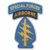 Army Special Forces Groepen Groene Baretten Contou Sticker (Voorkant)