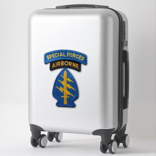 Army Special Forces Groepen Groene Baretten Contou Sticker (Koffer)