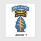Army Special Forces Groepen Groene Baretten Contou Sticker (Vel)