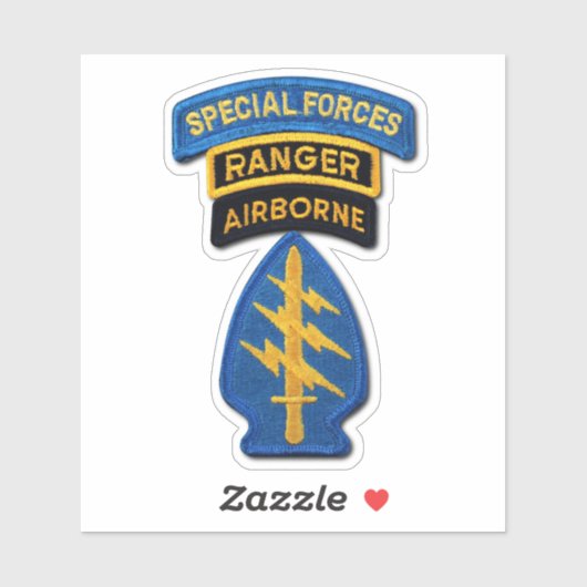 Army Special Forces Groepen Groene Baretten Contou Sticker (Vel)