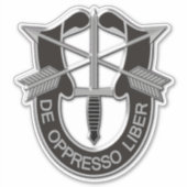 Army Special Forces Groepen Groene Baretten Contou Sticker (Voorkant)