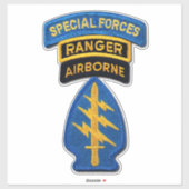 Army Special Forces Groepen Groene Baretten Contou Sticker (Vel)