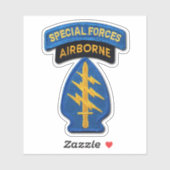 Army Special Forces Groepen Groene Baretten Contou Sticker (Vel)