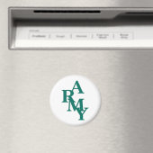 Army Stacked Bold Typography Minimal Design Magneet (Insitu (Vaatwasser))