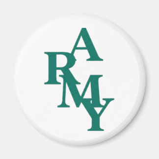 Army Stacked Bold Typography Minimal Design Magneet