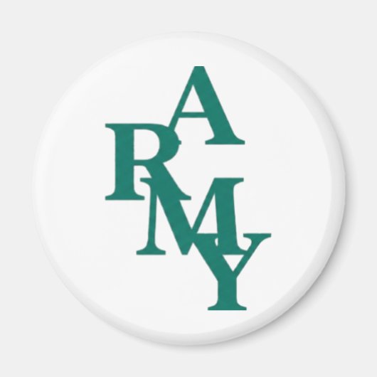 Army Stacked Bold Typography Minimal Design Magneet (Voorkant)