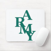 Army Stacked Bold Typography Minimal Design Muismat (Met muis)