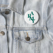 Army Stacked Bold Typography Minimal Design Ronde Button 5,7 Cm (In situ)