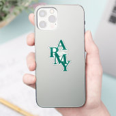 Army Stacked Bold Typography Minimal Design Sticker (Telefoon)