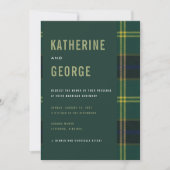 Army Tartan Invitation Kaart (Voorkant)