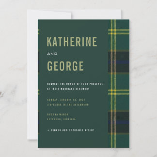 Army Tartan Uitnodiging