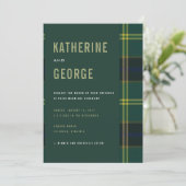 Army Tartan Uitnodiging (Staand voorkant)