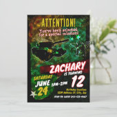 Army verjaardagsuitnodiging kaart (Staand voorkant)