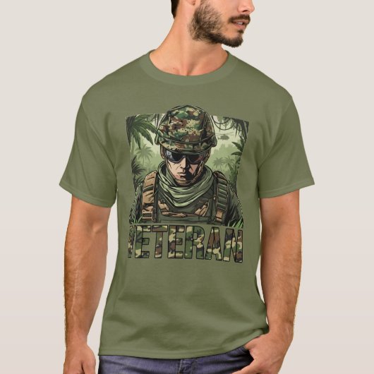 Army Veteran Camouflage T-shirt (Voorkant)