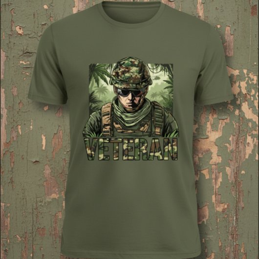Army Veteran Camouflage T-shirt