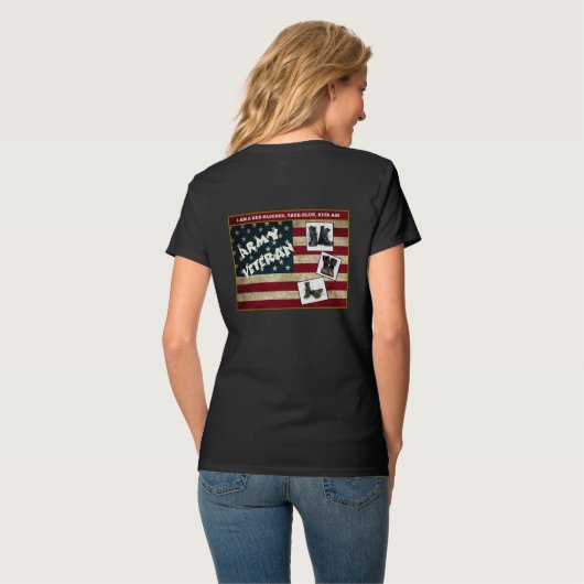 ARMY VETERAN T SHIRT FOR VROUWEN (Achterkant volledig)