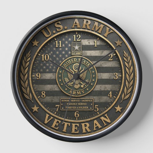 Army Veteran Tribute Clock (Voorkant)