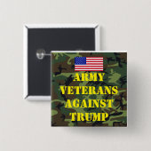 Army Veterans Against Trump Button (Voorkant /achterkant)