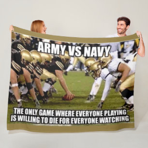 ARMY vs NAVY Fleece Deken