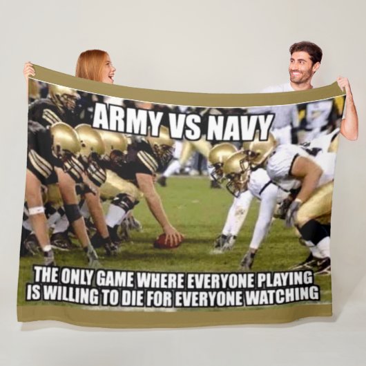 ARMY vs NAVY Fleece Deken (In situ)