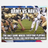 ARMY vs NAVY Fleece Deken (Voorkant (Horizontaal))