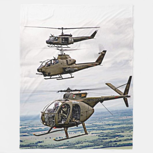 ARMYHELICOP[TERS] FLEECE DEKEN (Voorkant)