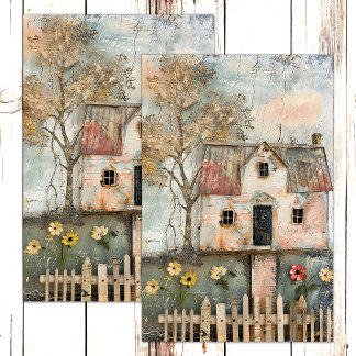 ARMZALIGE LANDBOUWER GEMENGDE MEDIA DECOUPAGE TISSUEPAPIER