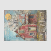 ARMZALIGE RODE BOERDERIJ GEMENGDE MEDIA DECOUPAGE TISSUEPAPIER (Voorkant)