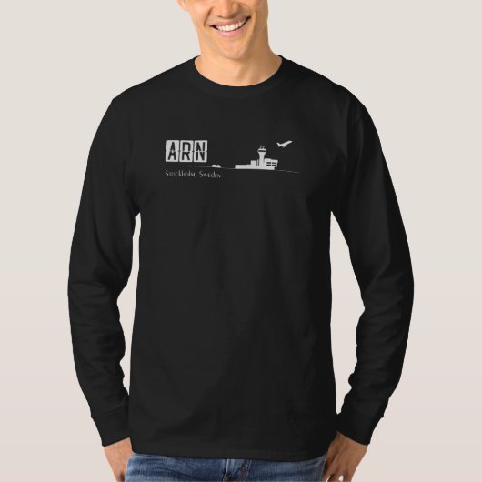 ARN luchthavencode voor Stockholm Zweden T-shirt (Voorkant)