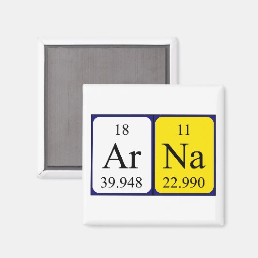 Arna periodieke table name magnet (Voorkant / Achterkant)