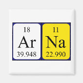 Arna periodieke table name magnet (Voorkant)