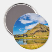 Arnarstapi Amtmansshus en de berg Stapafell, IJsla Magneet (Voorkant / Achterkant)