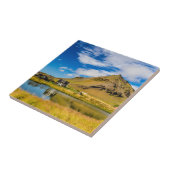 Arnarstapi Amtmansshus en de berg Stapafell, IJsla Tegeltje (Zijkant)