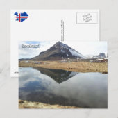 Arnarstapi en Mt. Stapafell, IJsland Briefkaart (Voorkant / Achterkant)