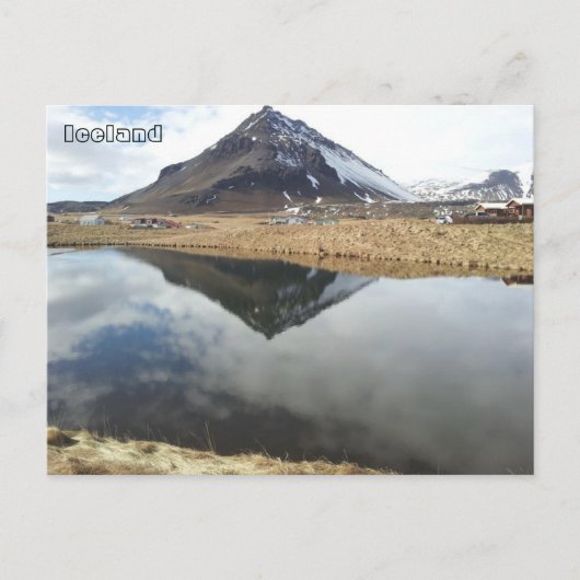 Arnarstapi en Mt. Stapafell, IJsland Briefkaart (Voorkant)