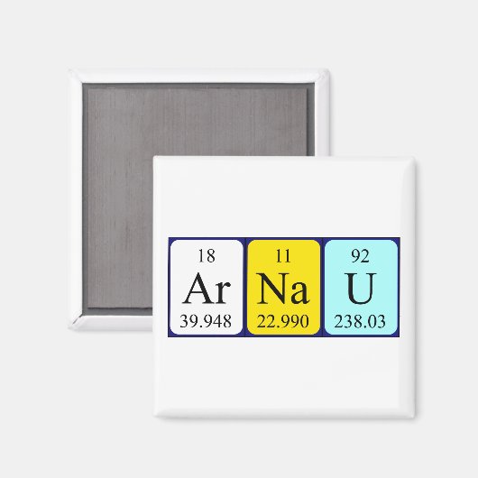 Arnau periodiek table name magnet (Voorkant / Achterkant)