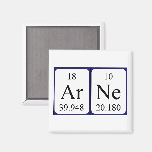 Arne periodieke table name magnet (Voorkant / Achterkant)