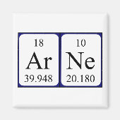 Arne periodieke table name magnet (Voorkant)