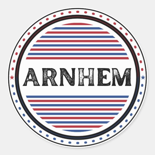 Arnhem City Pride Embleem – Nederlandse identiteit Ronde Sticker (Voorkant)