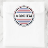 Arnhem City Pride Embleem – Nederlandse identiteit Ronde Sticker (Tas)