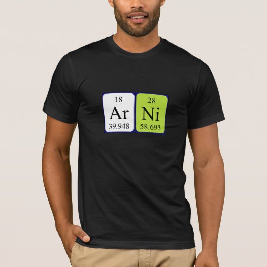 Arni periodiek table name shirt (Voorkant)