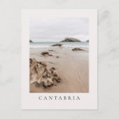 Arnia beach in Spain, neutral aesthetic beach Briefkaart (Voorkant)
