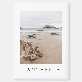 Arnia-strand in Spanje, neutraal esthetisch strand Magneet